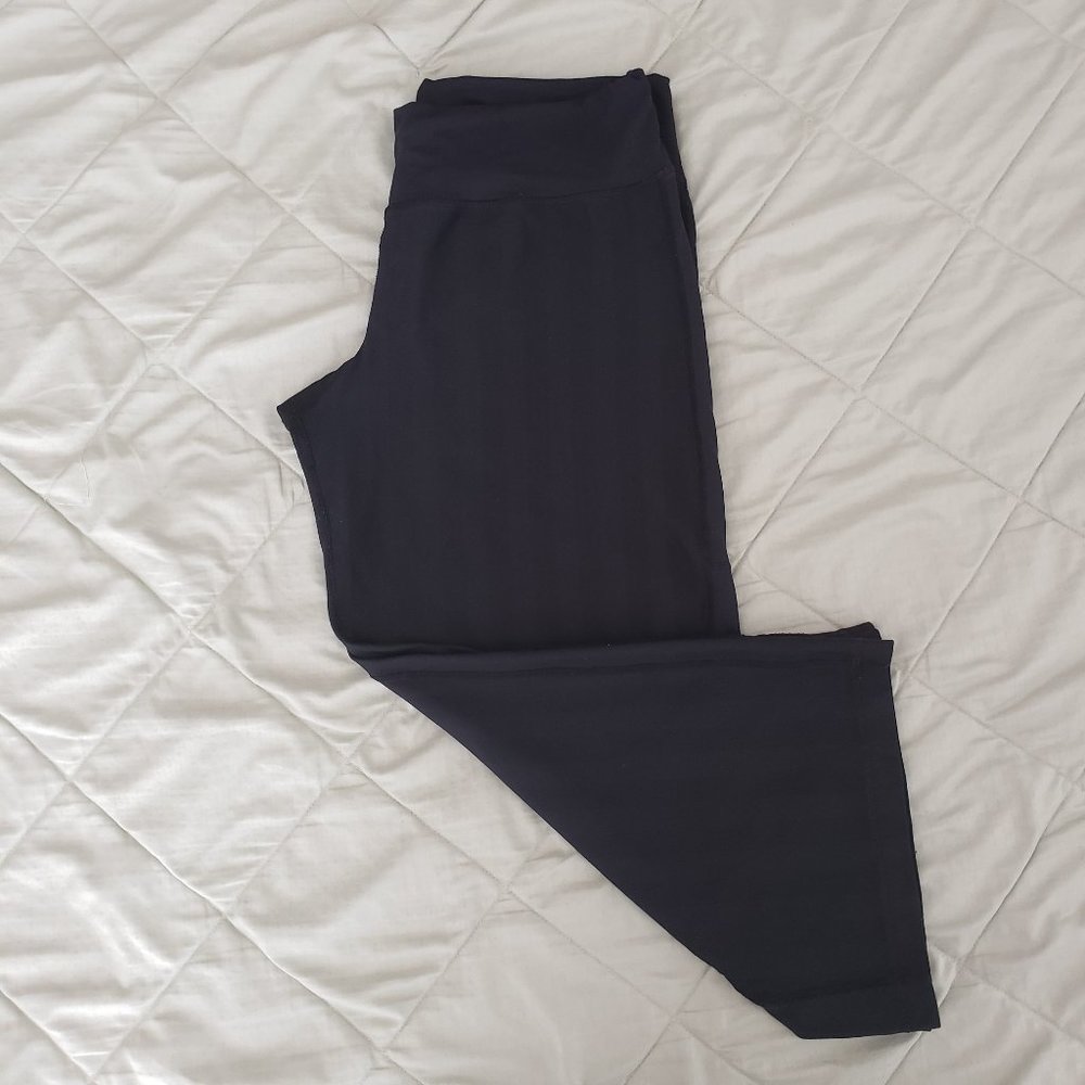 Lululemon Crops Black Wide Leg Waist Drawstring